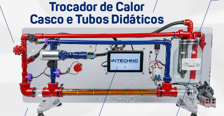 TROCADOR DE CALOR CASCO E TUBOS DIDÁTICO