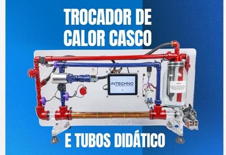 imagem TROCADOR DE CALOR CASCO E TUBOS DIDÁTICO